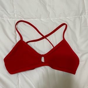 Jolyn vent bikini top in red size medium
